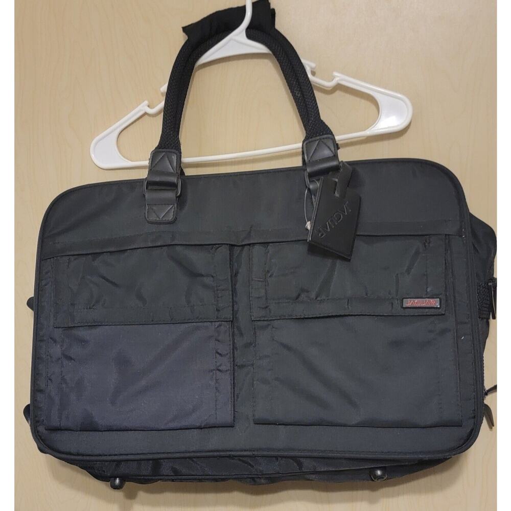 Jaguar carry on bag Black canvas Laptop Briefcase